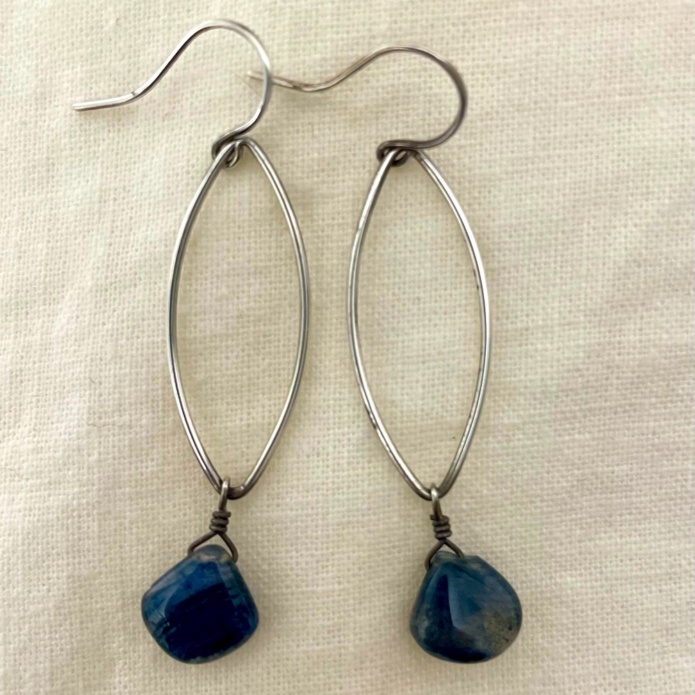 Sterling silver earrings with Smokey quartz